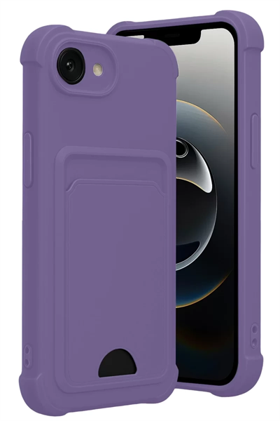 Apple iPhone 16E Kelvin Kartvizitli Silikon - Lila
