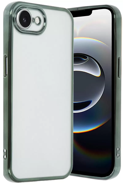 Apple iPhone 16E Kılıf Lensli Silikon - Yeşil