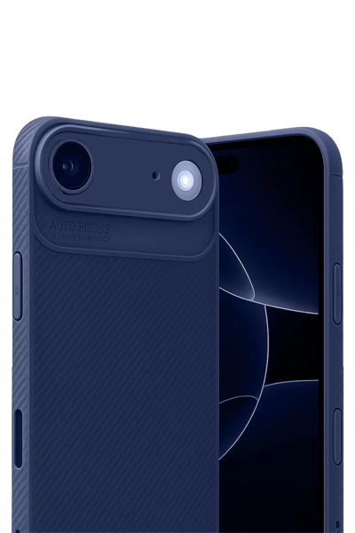 Apple iPhone 17 Air Auto Focus Karbon Kapak - Lacivert