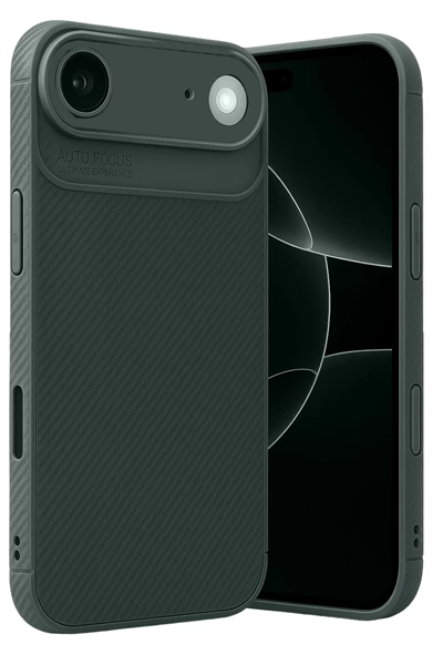 Apple iPhone 17 Air Auto Focus Karbon Kapak - Koyu Yeşil