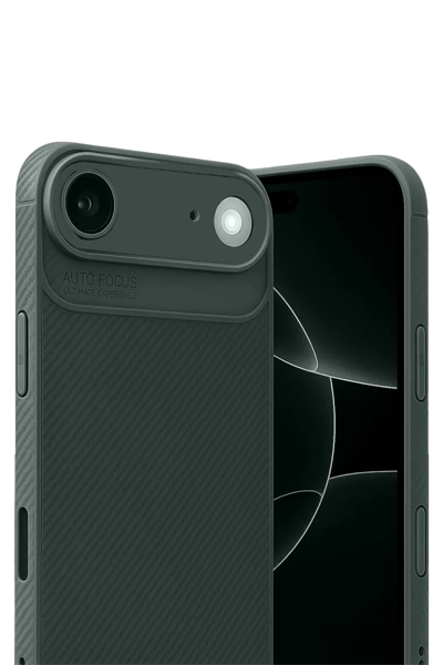 Apple iPhone 17 Air Auto Focus Karbon Kapak - Koyu Yeşil