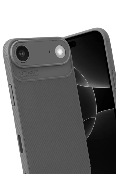 Apple iPhone 17 Air Auto Focus Karbon Kapak - Gri