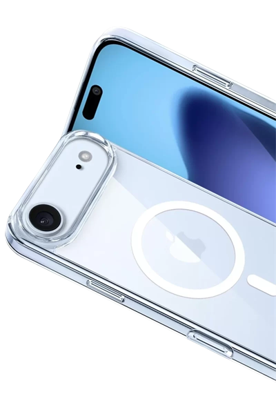 Apple iPhone 17 Air Combo Sert Şeffaf Magsafe Kapak - Şeffaf