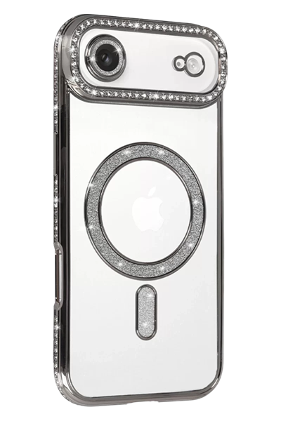 Apple iPhone 17 Air Joke Simli Magneticsafe Kılıf - Gümüş