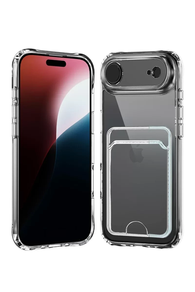 Apple iPhone 17 Air Kart Şeffaf Silikon - Şeffaf