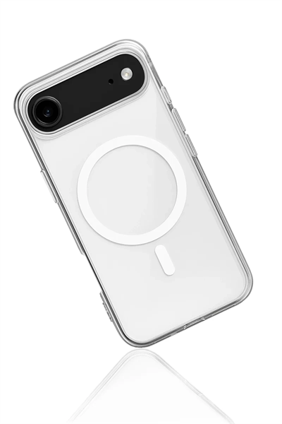 Apple iPhone 17 Air Kılıf Magneticsafe Şeffaf Silikon - Şeffaf