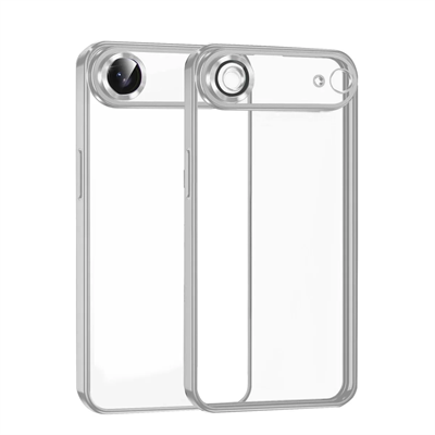 Apple iPhone 17 Air Lensli Silikon - Gümüş