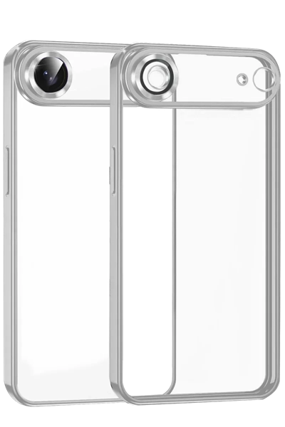 Apple iPhone 17 Air Lensli Silikon - Gümüş