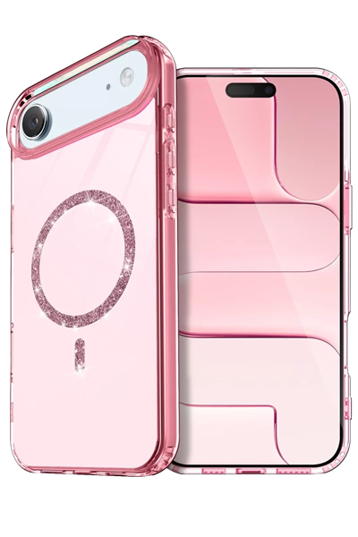 Apple iPhone 17 Air Live Diamond Magsafe Kapak - Pembe