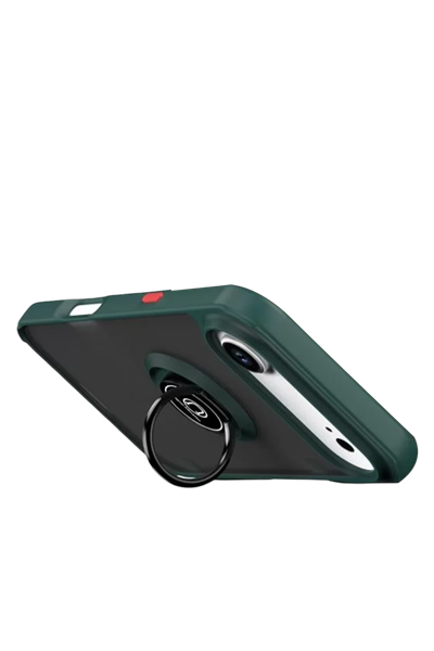 Apple iPhone 17 Air Montreal Yüzüklü Silikon Kapak - Yeşil