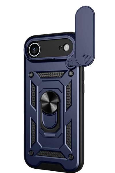 Apple iPhone 17 Air Pars Lens Yüzüklü Silikon - Lacivert