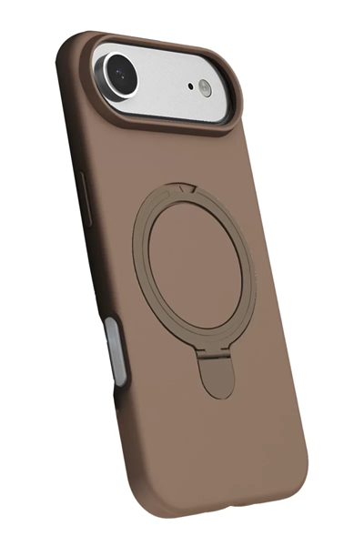 Apple iPhone 17 Air Regal Magsafe Standlı Kapak - Çöl Titanyum