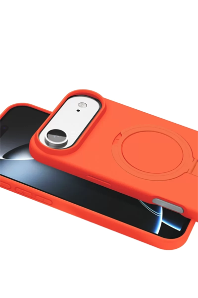 Apple iPhone 17 Air Regal Magsafe Standlı Kapak - Turuncu