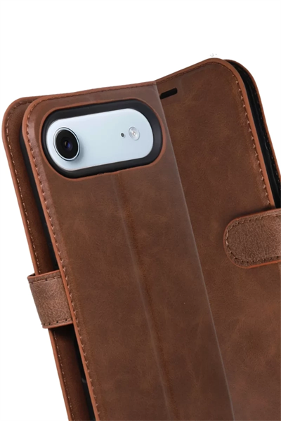 Apple iPhone 17 Air Trend S Plus Kapaklı Kılıf - Taba