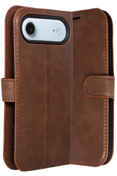 Apple iPhone 17 Air Trend S Plus Kapaklı Kılıf - Taba