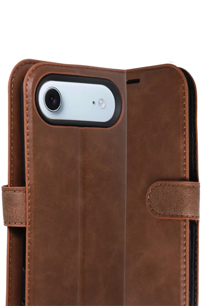 Apple iPhone 17 Air Trend S Plus Kapaklı Kılıf - Taba