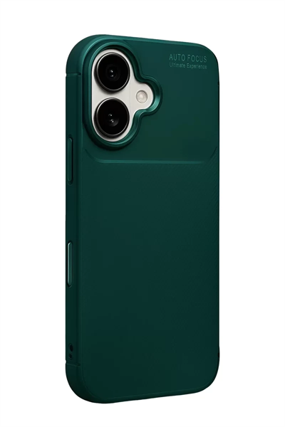Apple iPhone 17 Auto Focus Karbon Kapak - Koyu Yeşil