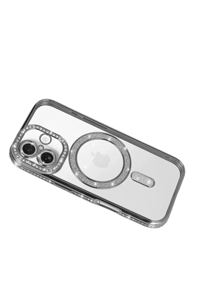 Apple iPhone 17 Joke Simli Magneticsafe Kılıf - Gümüş