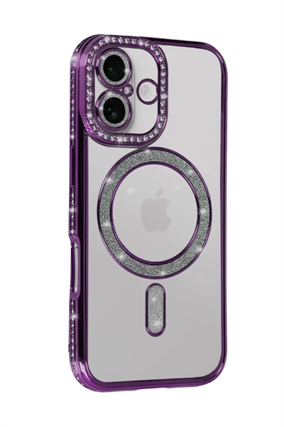 Apple iPhone 17 Joke Simli Magneticsafe Kılıf - Derin Mor