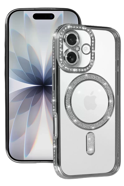 Apple iPhone 17 Joke Simli Magneticsafe Kılıf - Gümüş