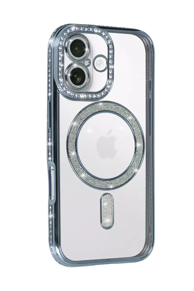 Apple iPhone 17 Joke Simli Magneticsafe Kılıf - Mavi