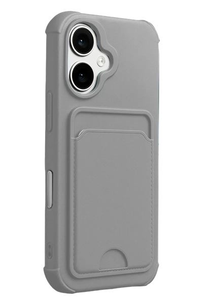 Apple iPhone 17 Kelvin Kartvizitli Silikon - Gri