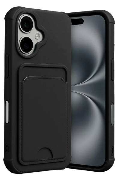 Apple iPhone 17 Kelvin Kartvizitli Silikon - Siyah