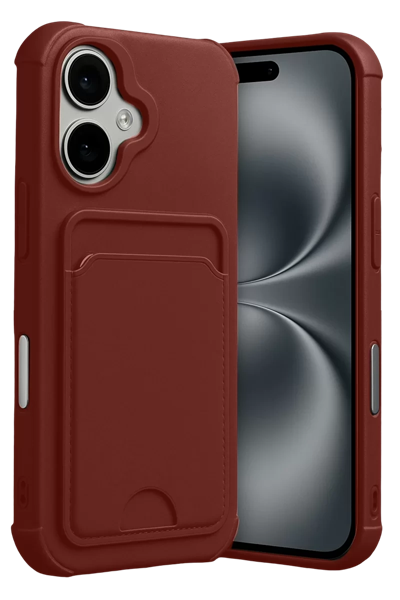Apple iPhone 17 Kelvin Kartvizitli Silikon - Bordo