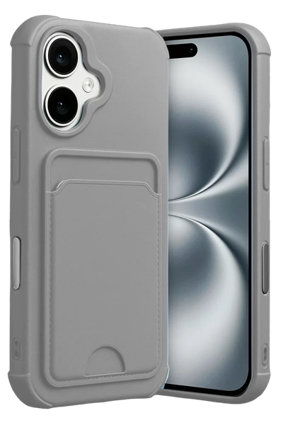 Apple iPhone 17 Kelvin Kartvizitli Silikon - Gri