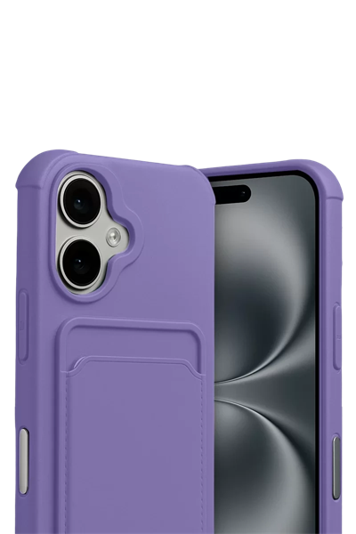 Apple iPhone 17 Kelvin Kartvizitli Silikon - Lila