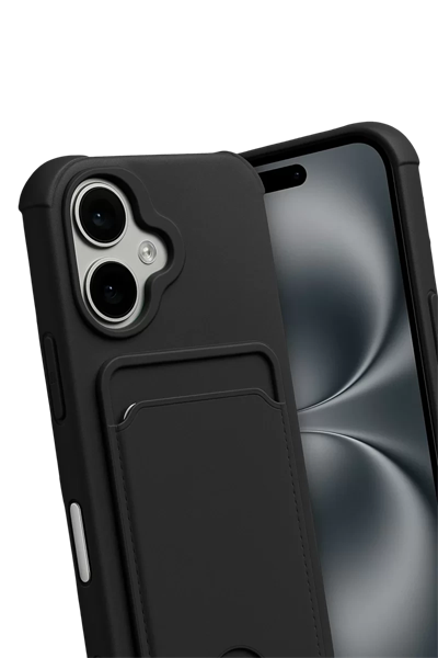 Apple iPhone 17 Kelvin Kartvizitli Silikon - Siyah