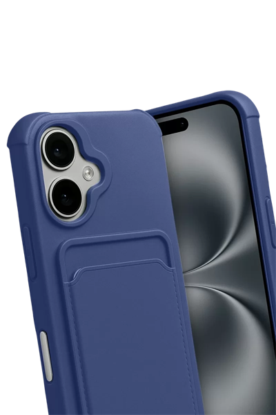 Apple iPhone 17 Kelvin Kartvizitli Silikon - Lacivert
