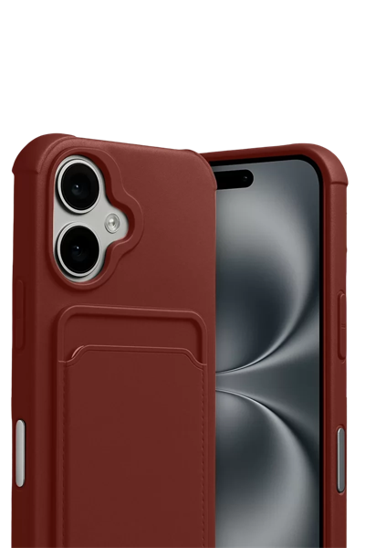 Apple iPhone 17 Kelvin Kartvizitli Silikon - Bordo
