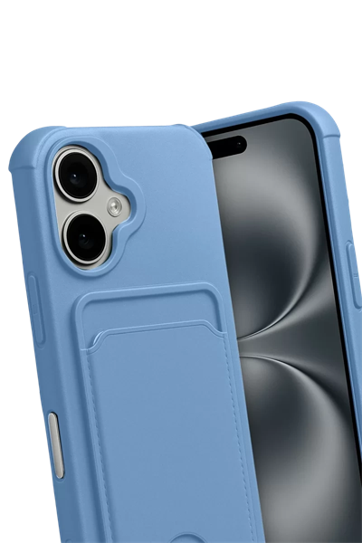 Apple iPhone 17 Kelvin Kartvizitli Silikon - Mavi