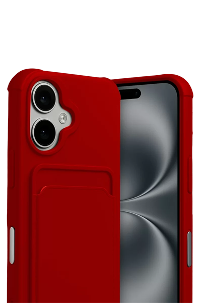 Apple iPhone 17 Kelvin Kartvizitli Silikon - Kırmızı