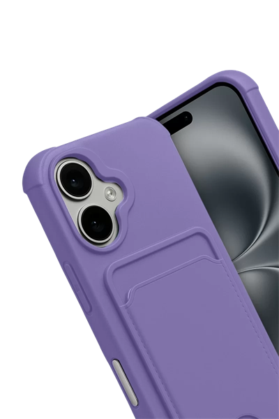 Apple iPhone 17 Kelvin Kartvizitli Silikon - Lila