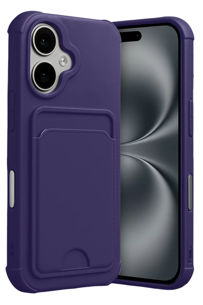 Apple iPhone 17 Kelvin Kartvizitli Silikon - Derin Mor