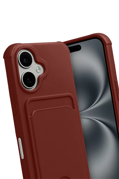 Apple iPhone 17 Kelvin Kartvizitli Silikon - Bordo
