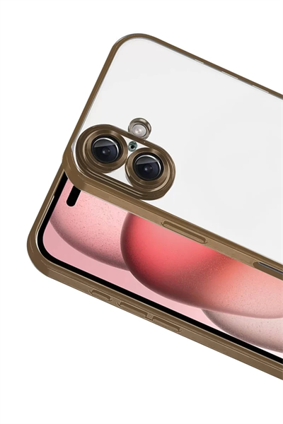Apple iPhone 17 Lensli Silikon - Çöl Titanyum