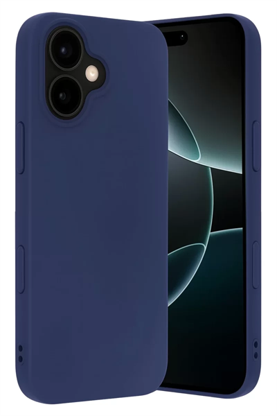 Apple iPhone 17 Nano içi Kadife Silikon - Lacivert