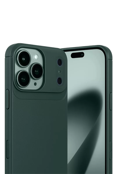 Apple iPhone 17 Pro Auto Focus Karbon Kapak - Koyu Yeşil