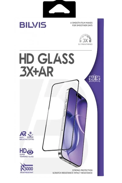 Apple iPhone 17 Pro Bilvis 3X AR HD Cam Ekran Koruyucu - Siyah