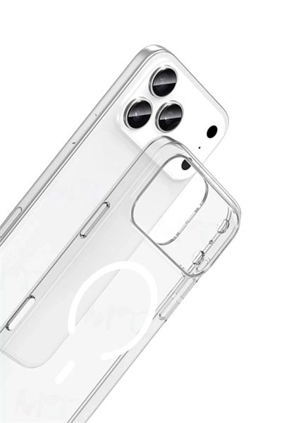 Apple iPhone 17 Pro Combo Sert Şeffaf Magsafe Kapak - Şeffaf