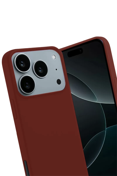 Apple iPhone 17 Pro First Silikon - Bordo