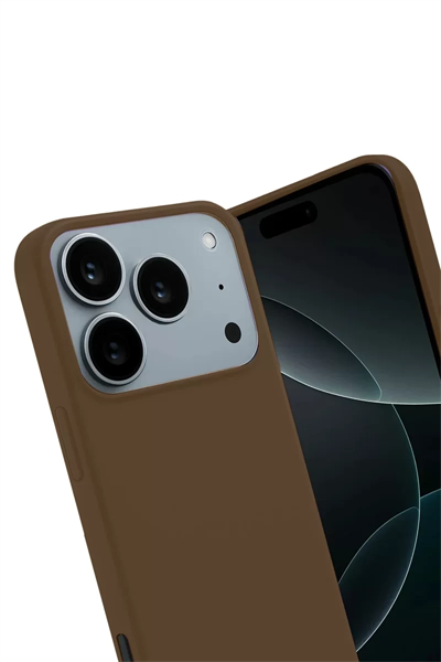 Apple iPhone 17 Pro First Silikon - Kahverengi