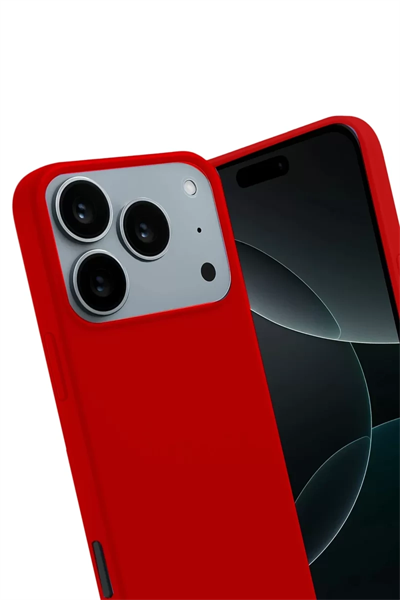 Apple iPhone 17 Pro First Silikon - Kırmızı
