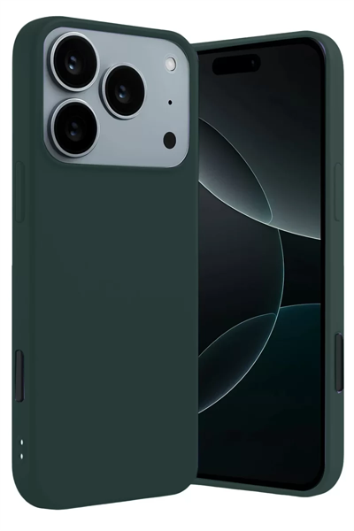 Apple iPhone 17 Pro First Silikon - Koyu Yeşil