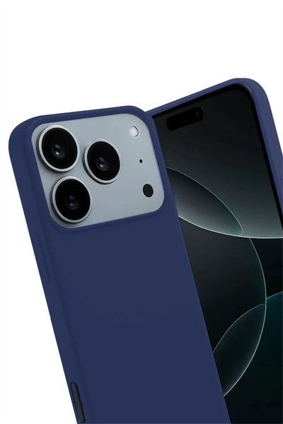 Apple iPhone 17 Pro First Silikon - Lacivert