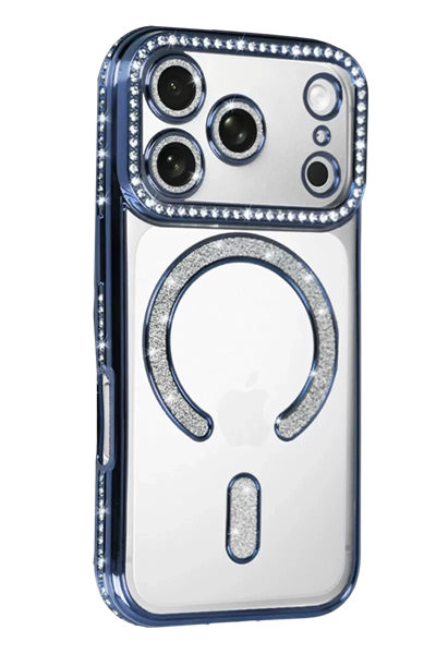 Apple iPhone 17 Pro Joke Simli Magneticsafe Kılıf - Mavi