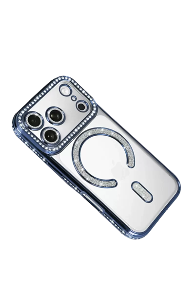 Apple iPhone 17 Pro Joke Simli Magneticsafe Kılıf - Mavi
